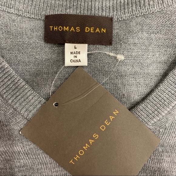 Thomas Dean V-Neck Knit Sweater - Picture 6 of 6